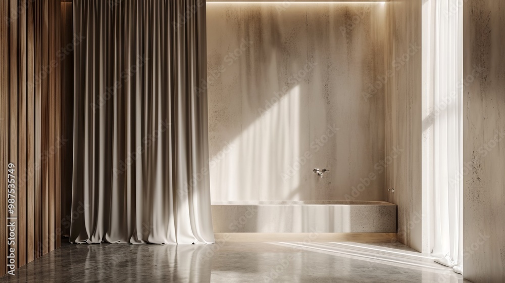 curtain shower mockup 