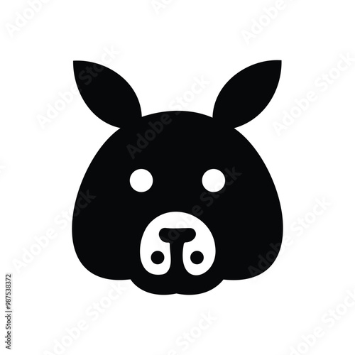 Vector file for the silhouette of an animal icon