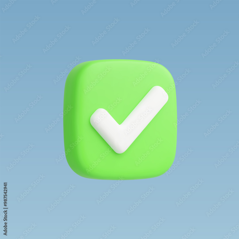 3d Realistic Check mark button vector illustration 3d Realistic Check mark button vector illustration