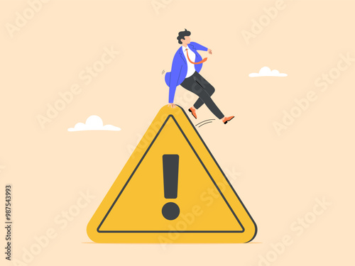 There is a warning or caution message that needs to be fixed urgently