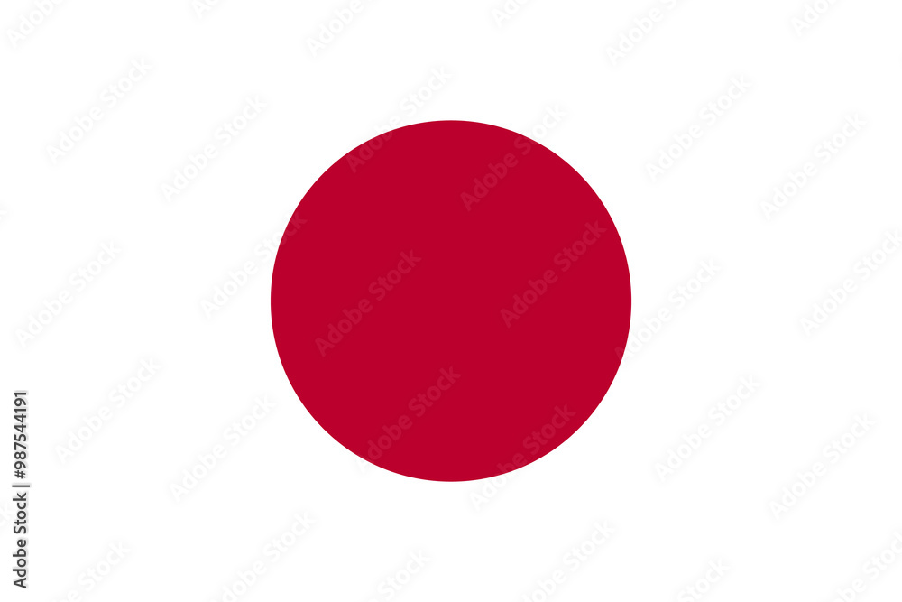 The national flag of Japan, known in Japan as Hinomaru The national flag of Japan, known in Japan as Hinomaru