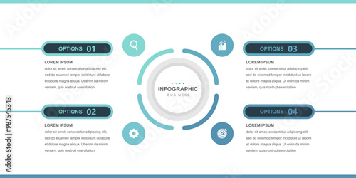 Infographic elements template, Business concept Timeline 4 steps, workflow layout, icons, diagram, report, web design. Creative, marketing data, presentation Economic Diagram illustration
