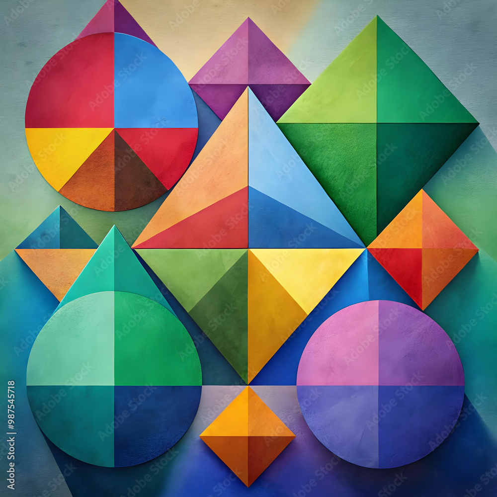 Obraz premium colorful geometric shapes