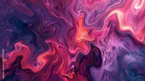 Abstract swirl of vibrant pink, purple, and orange colors.