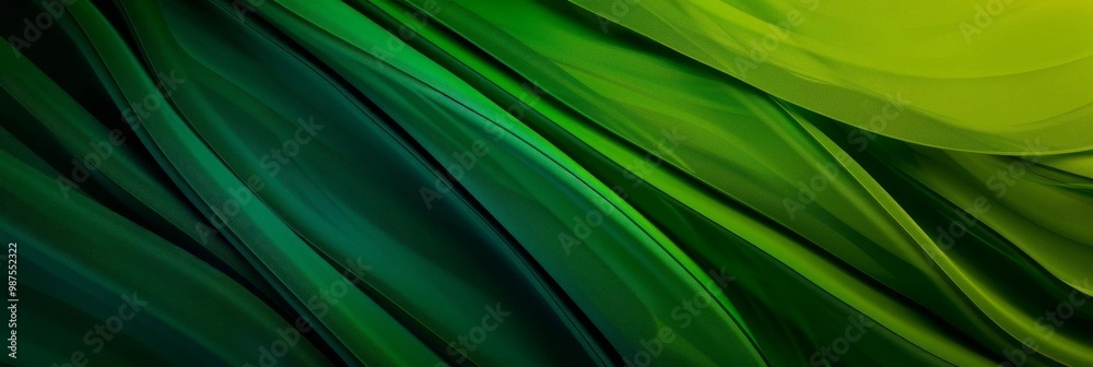 Abstract green background with wavy layers. Abstract green background with wavy layers.