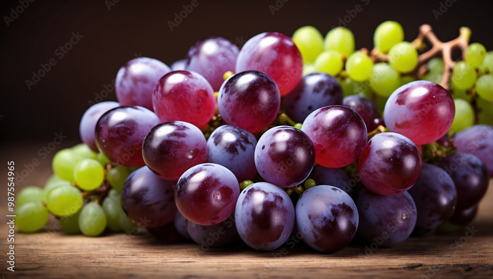 Ripe Juicy Purple Grape Cluster 1 Ripe Juicy Purple Grape Cluster 1