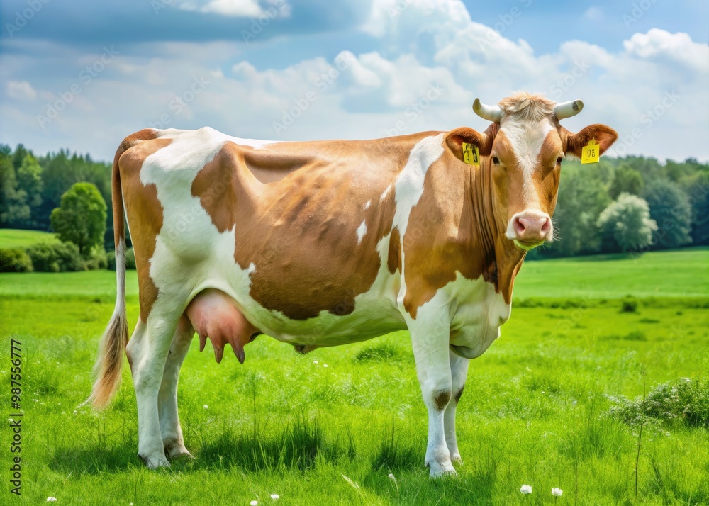 The dairy cow grazes peacefully in the emerald meadow, its translucent hide revealing the intricate four-chambered stomach beneath. The dairy cow grazes peacefully in the emerald meadow, its translucent hide revealing the intricate four-chambered stomach beneath.