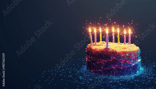 Digital Birthday Cake