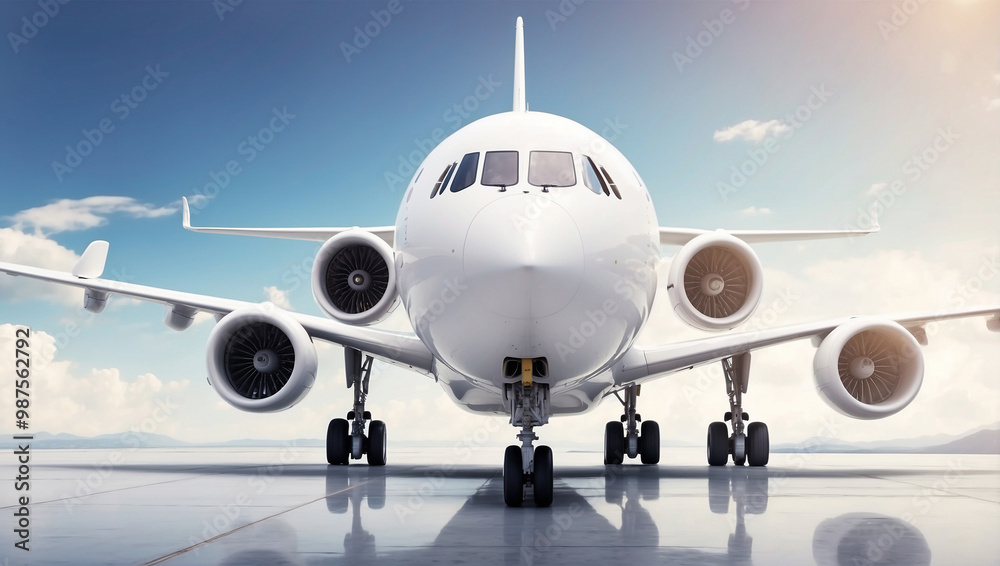 Obraz premium White Passenger Plane