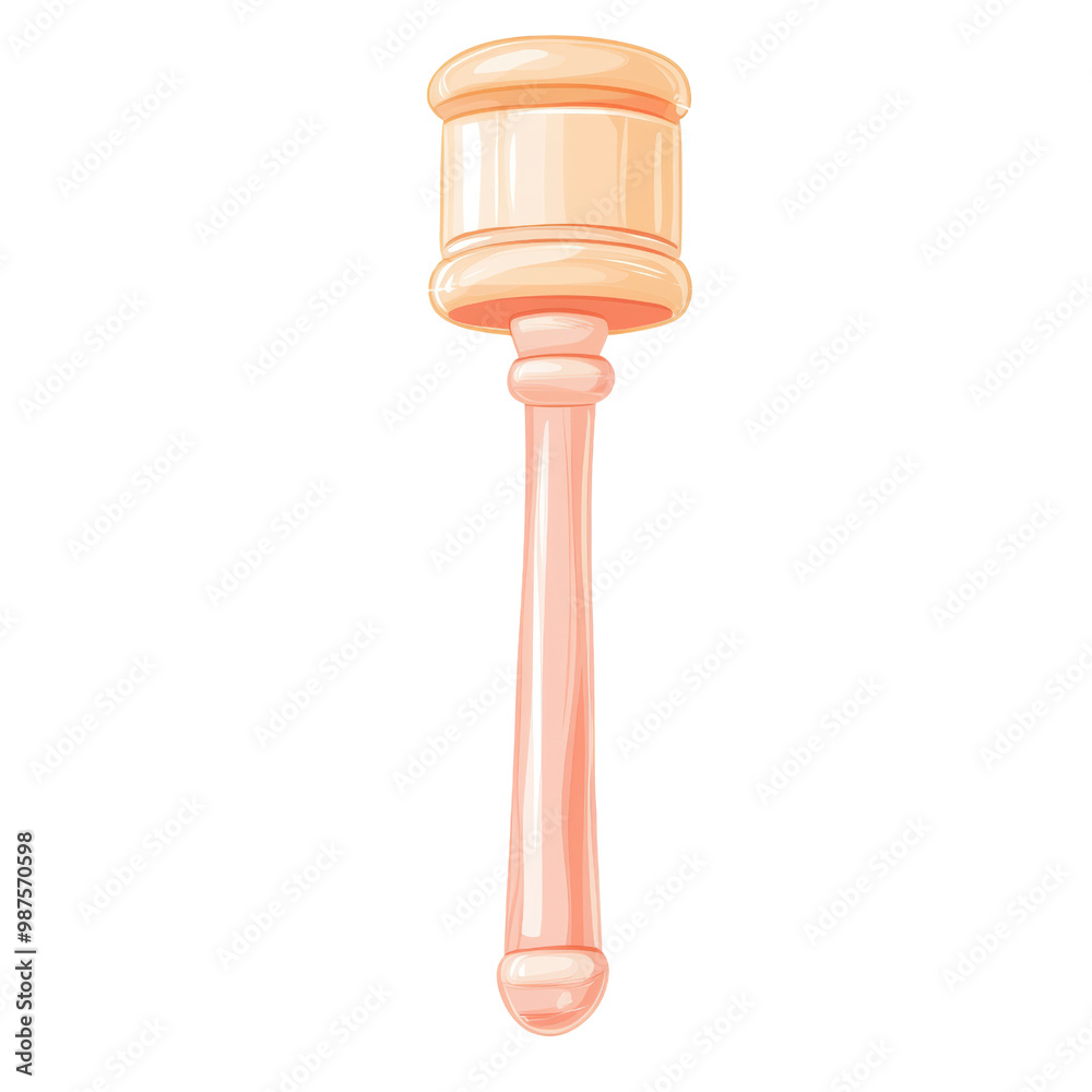 Illustration of a gavel on a white isolated background, transparent background. Illustration of a gavel on a white isolated background, transparent background.