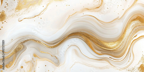 Abstract background of golden marble texture with gold glitter lines for luxury design.