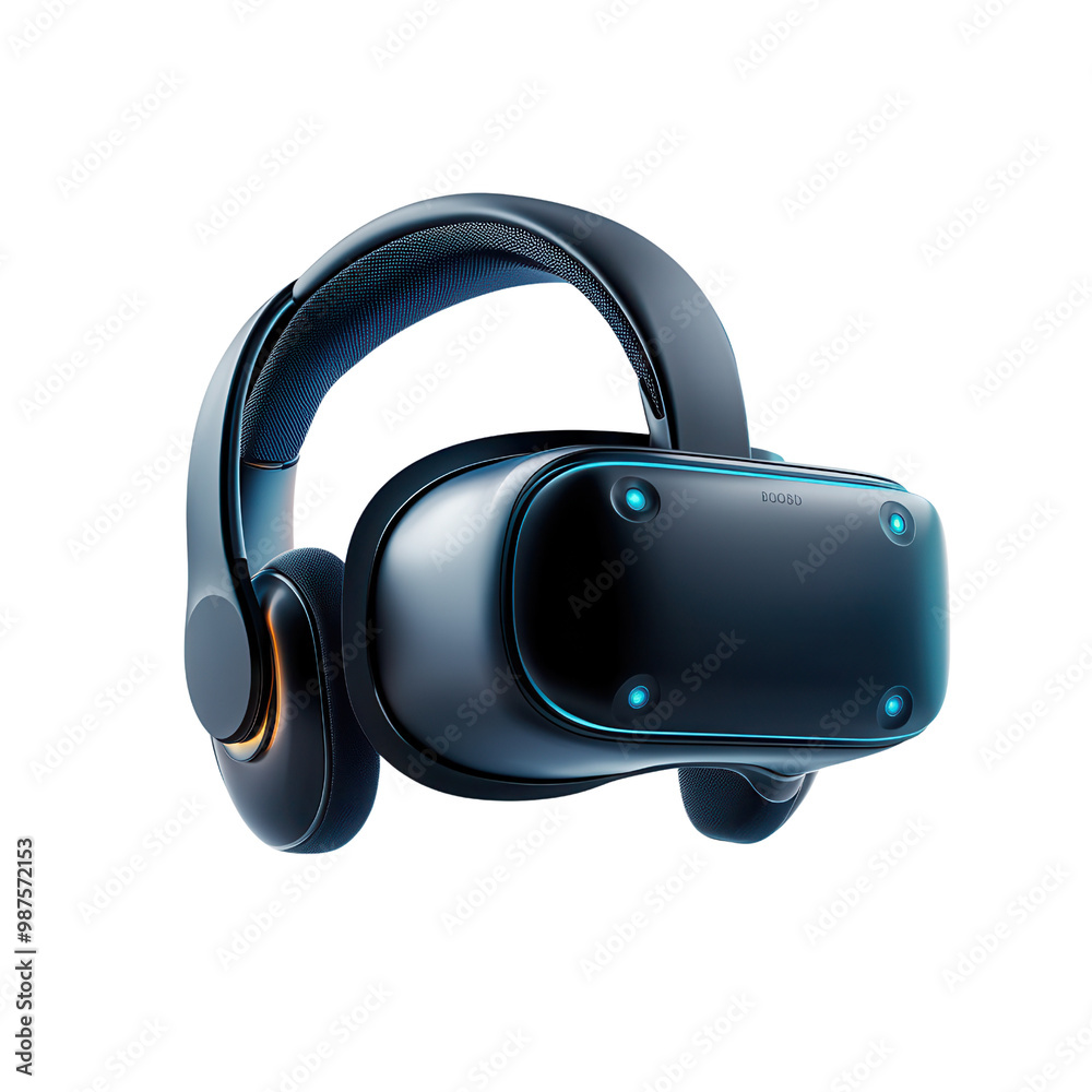 Virtual reality headset with stylish design on white isolated background, transparent background. Virtual reality headset with stylish design on white isolated background, transparent background.