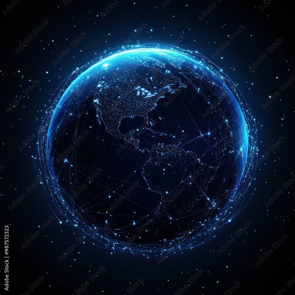 Obraz premium Global Network and Connectivity