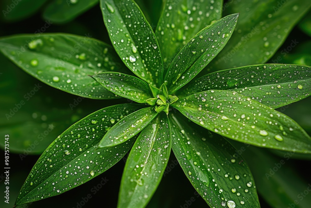 Vibrant Green Blossoming Plant: A Close View of Exotic Flora in Full Bloom Vibrant Green Blossoming Plant: A Close View of Exotic Flora in Full Bloom