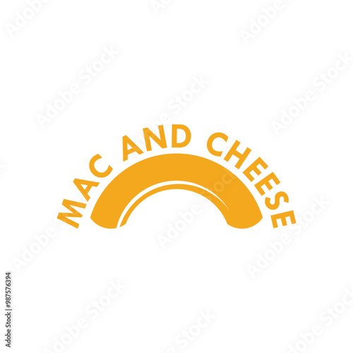Mac and cheese logo vector lettering design