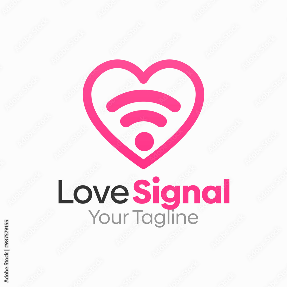 Love Signal Logo Design Template. Good for Business, Agency, Community and Organization Love Signal Logo Design Template. Good for Business, Agency, Community and Organization