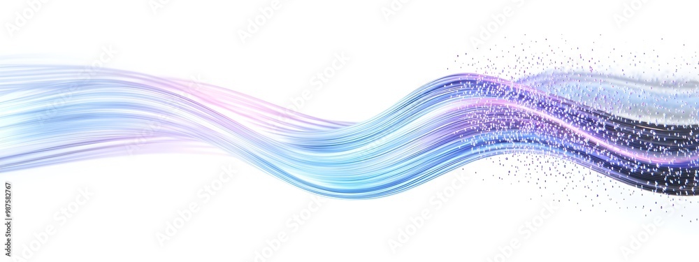 Glowing Fiber Optic Wave for Technology and Communication Concepts Glowing Fiber Optic Wave for Technology and Communication Concepts