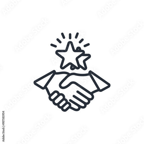 goodwill icon. vector.Editable stroke.linear style sign for use web design,logo.Symbol illustration.