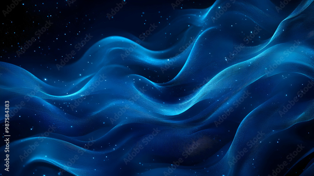 Abstract Blue Wave Background Illustration Abstract Blue Wave Background Illustration