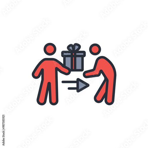 selfless icon. vector.Editable stroke.linear style sign for use web design,logo.Symbol illustration.