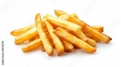 tasty French fries isolated on white background