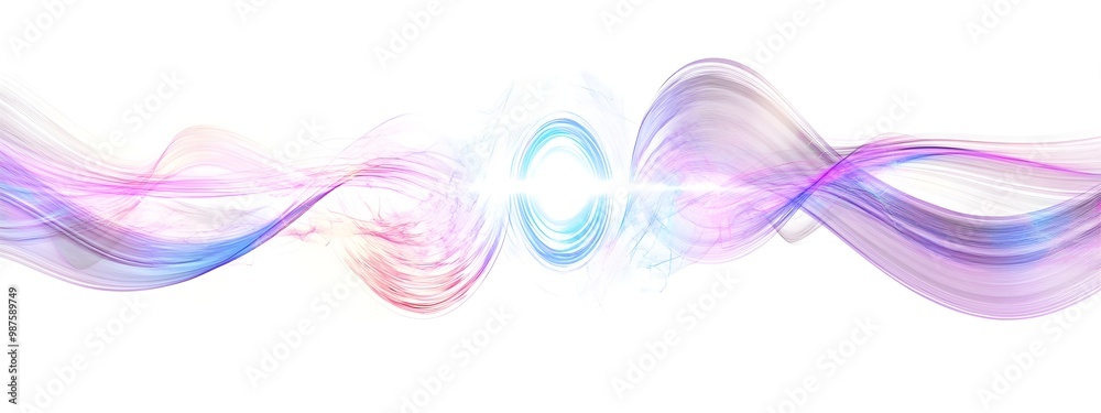 Illustrative Light Wave with Magnetic Field Flowing Abstract Visualization Illustrative Light Wave with Magnetic Field Flowing Abstract Visualization