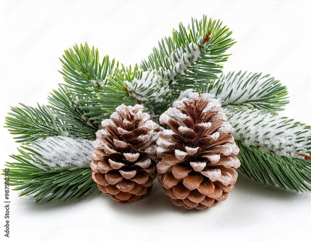 Freigestellte Tannenzapfen mit Schneebedeckung – Perfekte Dekoration für Winter und Weihnachten Freigestellte Tannenzapfen mit Schneebedeckung – Perfekte Dekoration für Winter und Weihnachten