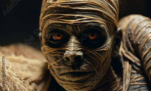 a mummy of considerable age is awakened from its long slumber