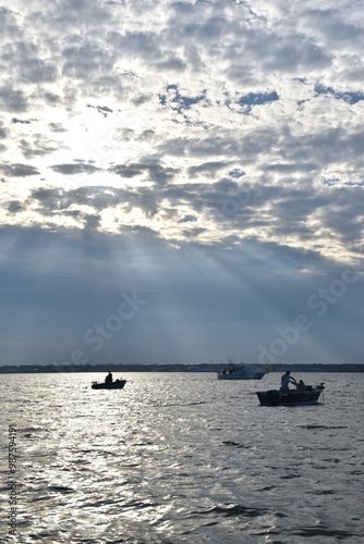 Fishing on Muskegon Lake photo