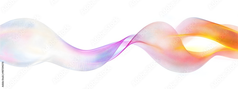 Fototapeta premium Luminous Birefringence Wave Elegant Abstract Light Visualization
