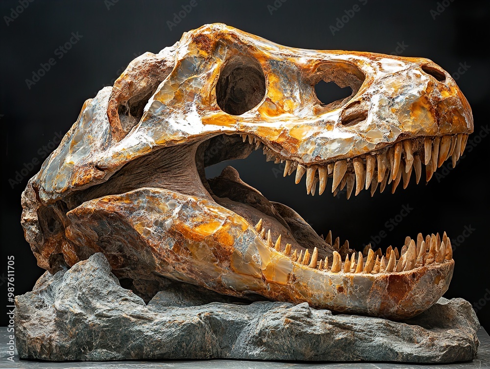 Tyrannosaurus Rex Skull Fossil: A Close-Up View of an Ancient Predator Tyrannosaurus Rex Skull Fossil: A Close-Up View of an Ancient Predator