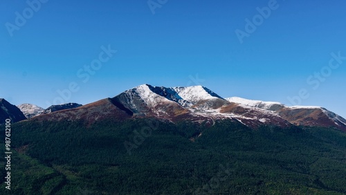 snow covered mountains