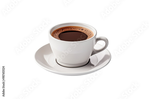 Cup of coffee on transparent background. PNG. Cut out. Coffee related themes. Coffee sale. Coffee purchase. Image for graphic designer. Image for flyers. Image for website.