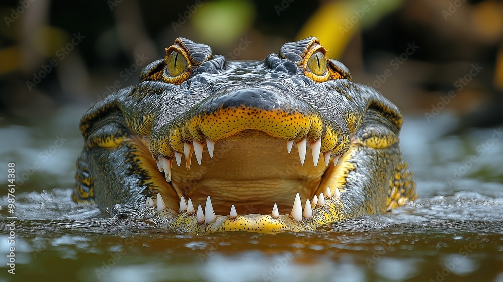 Obraz premium a crocodile's jaws