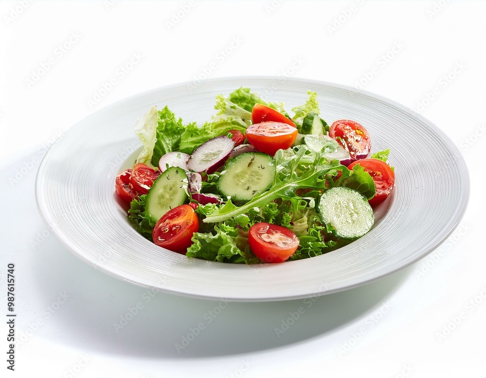 Freigestellter Teller mit gesundem Salat – Perfekt für Food-Fotografie und Ernährungswerbung Freigestellter Teller mit gesundem Salat – Perfekt für Food-Fotografie und Ernährungswerbung