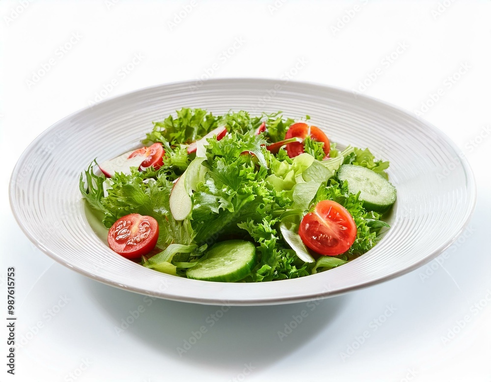 Freigestellter Teller mit gesundem Salat – Perfekt für Food-Fotografie und Ernährungswerbung Freigestellter Teller mit gesundem Salat – Perfekt für Food-Fotografie und Ernährungswerbung
