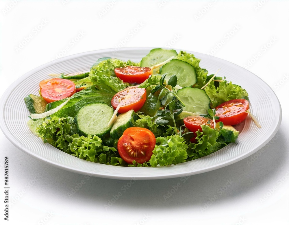 Freigestellter Teller mit gesundem Salat – Perfekt für Food-Fotografie und Ernährungswerbung Freigestellter Teller mit gesundem Salat – Perfekt für Food-Fotografie und Ernährungswerbung