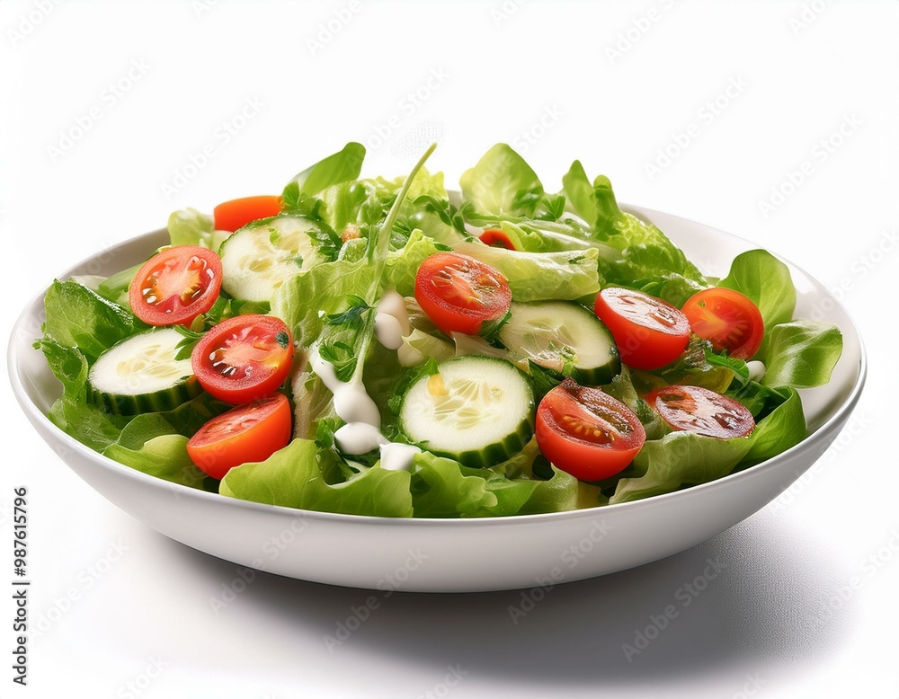 Freigestellter Teller mit gesundem Salat – Perfekt für Food-Fotografie und Ernährungswerbung Freigestellter Teller mit gesundem Salat – Perfekt für Food-Fotografie und Ernährungswerbung