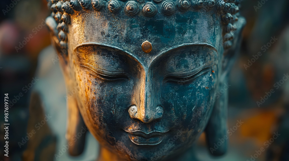 Tranquil Buddha Statue Close-up Tranquil Buddha Statue Close-up