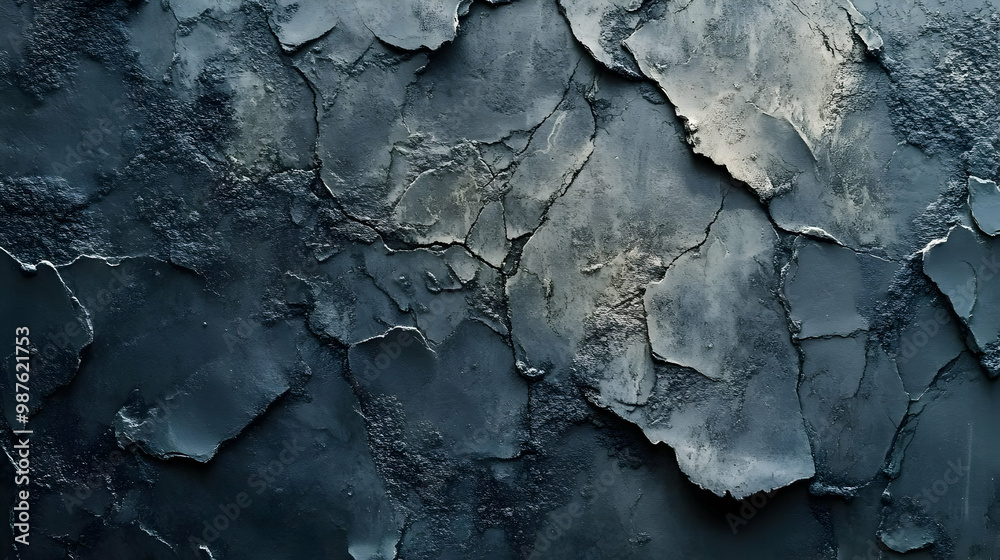 Abstract Dark Blue Background with Cracked Texture Abstract Dark Blue Background with Cracked Texture