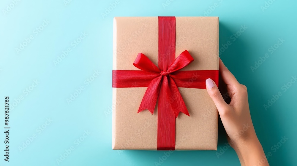 Employees handing over a giftwrapped box with Congratulations on 15 Years written on the ribbon, work anniversary, personalized employee celebration Employees handing over a giftwrapped box with Congratulations on 15 Years written on the ribbon, work anniversary, personalized employee celebration