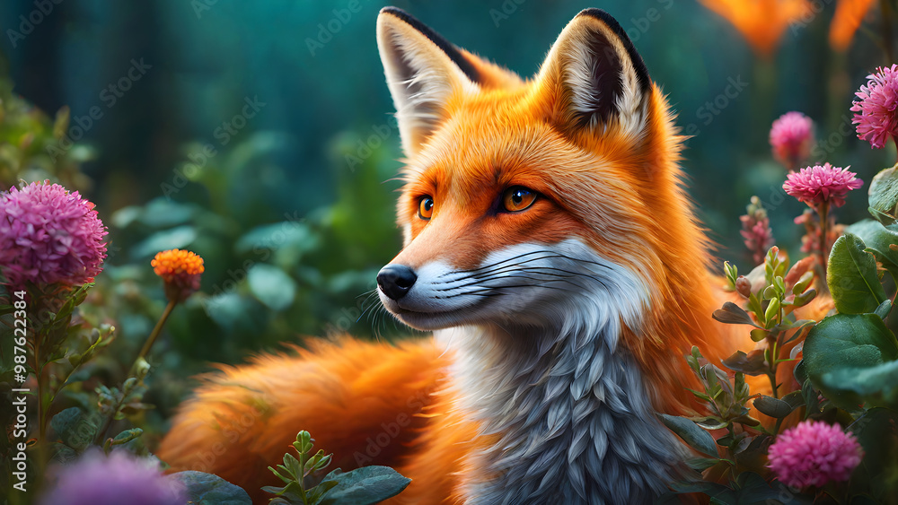 Strange wildlife in mysterious forest Strange wildlife in mysterious forest
