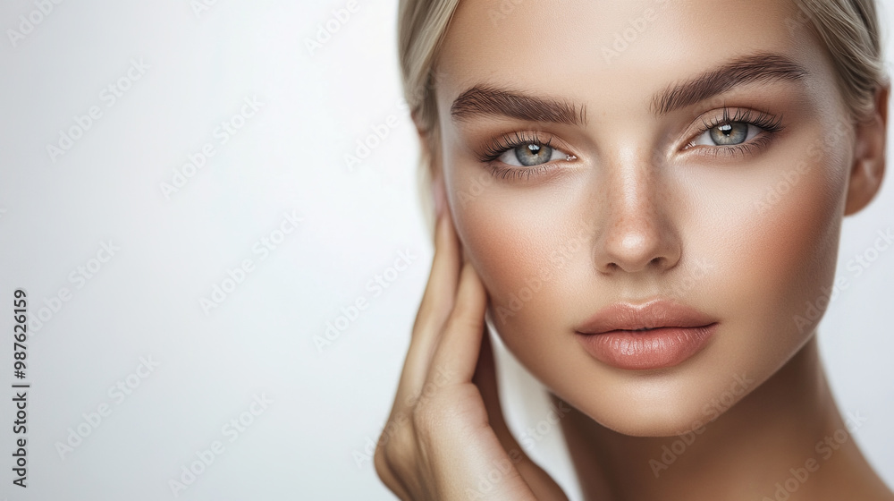 Portrait of beautiful natural blonde woman with perfect healthy skin Portrait of beautiful natural blonde woman with perfect healthy skin