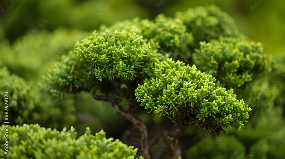 Close-Up of Lush Green Foliage A Botanical Masterpiece Close-Up of Lush Green Foliage A Botanical Masterpiece