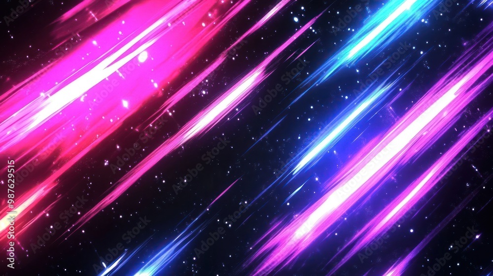 Abstract image featuring vibrant pink and blue streaks on a dark background, suggesting motion. Abstract image featuring vibrant pink and blue streaks on a dark background, suggesting motion.