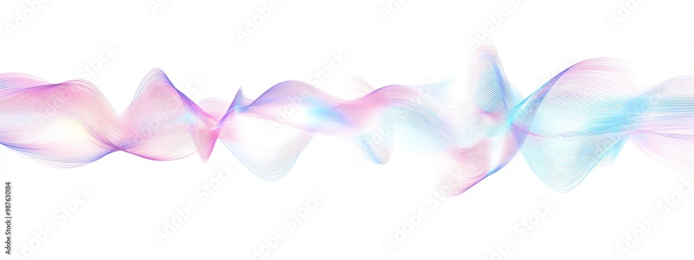 Fototapeta premium Oscillating Chromatic Waves Mesmerizing Digital of Dynamic Light Frequency Patterns