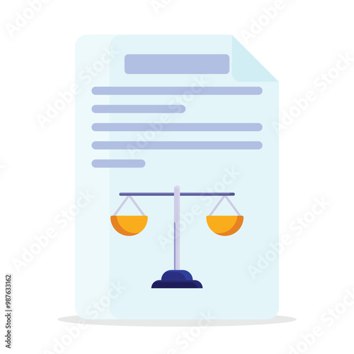 Law document icon. Subtable to place on security, crime, etc.