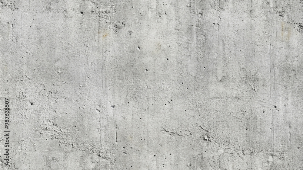 Obraz premium Seamless gray concrete wall texture with rough surface, showcasing subtle imperfections and minimalist aesthetic. Ideal for backgrounds and design projects