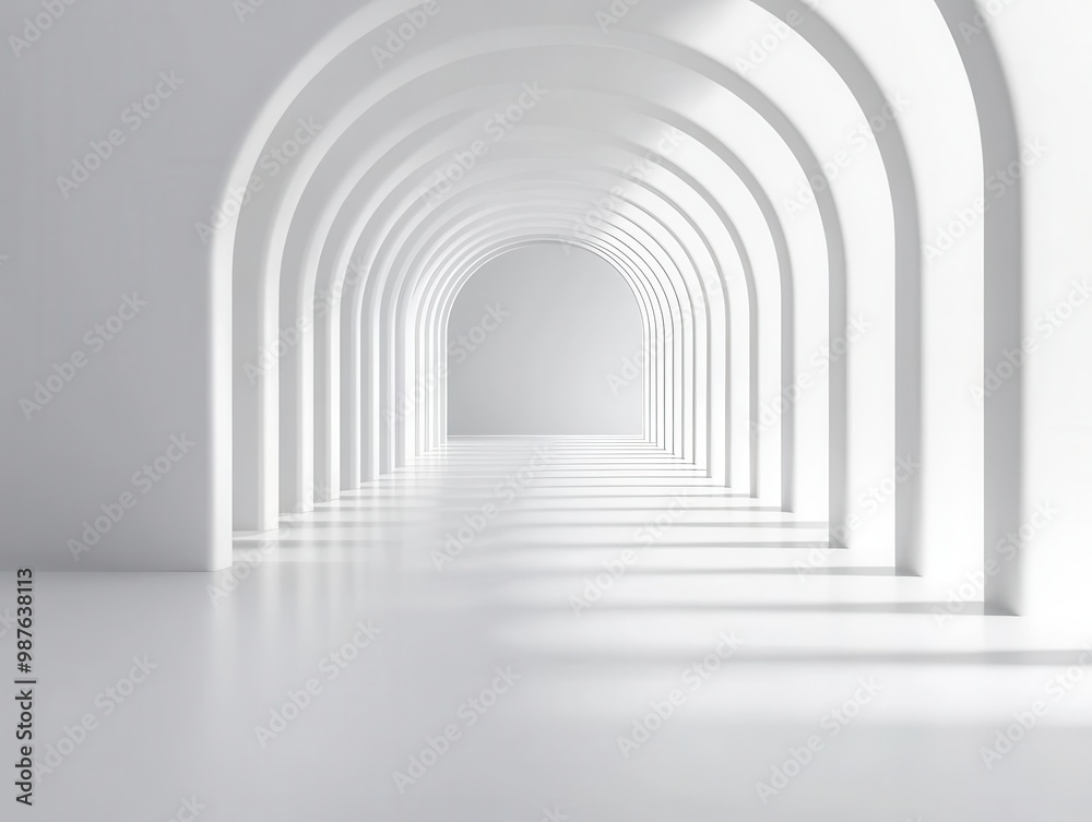 Minimalist factory structure with large, uninterrupted walls and a clean, monochrome finish Minimalist factory structure with large, uninterrupted walls and a clean, monochrome finish