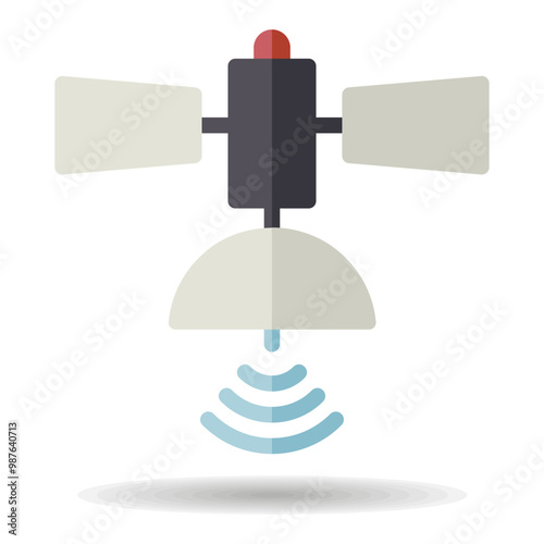 Satellite vector isolated icon. Navigation sign